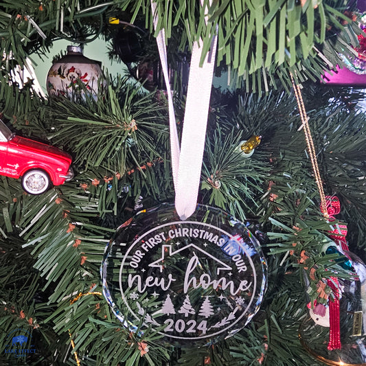 "Our First Christmas in Our New Home" Crystal Ornament