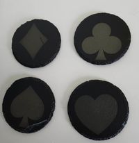 Card Suits Coasters (set of 4) - coaster - #tag1#