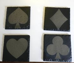 Card Suits Coasters (set of 4) -  - #tag1#