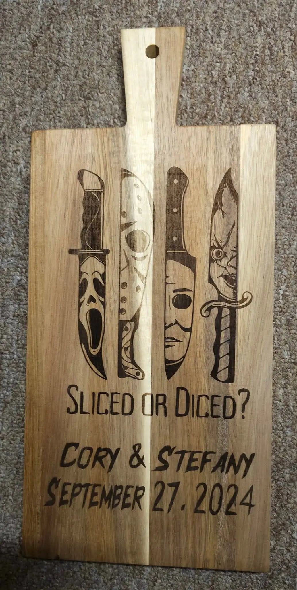 Custom Image Engraved Cutting Board – Photo or Artwork Engraving