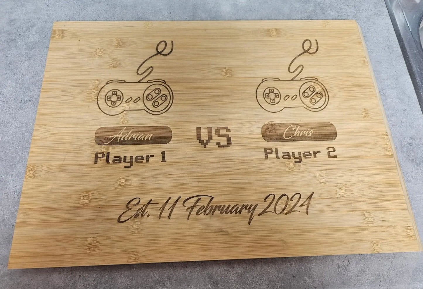 Custom Image Engraved Cutting Board – Photo or Artwork Engraving