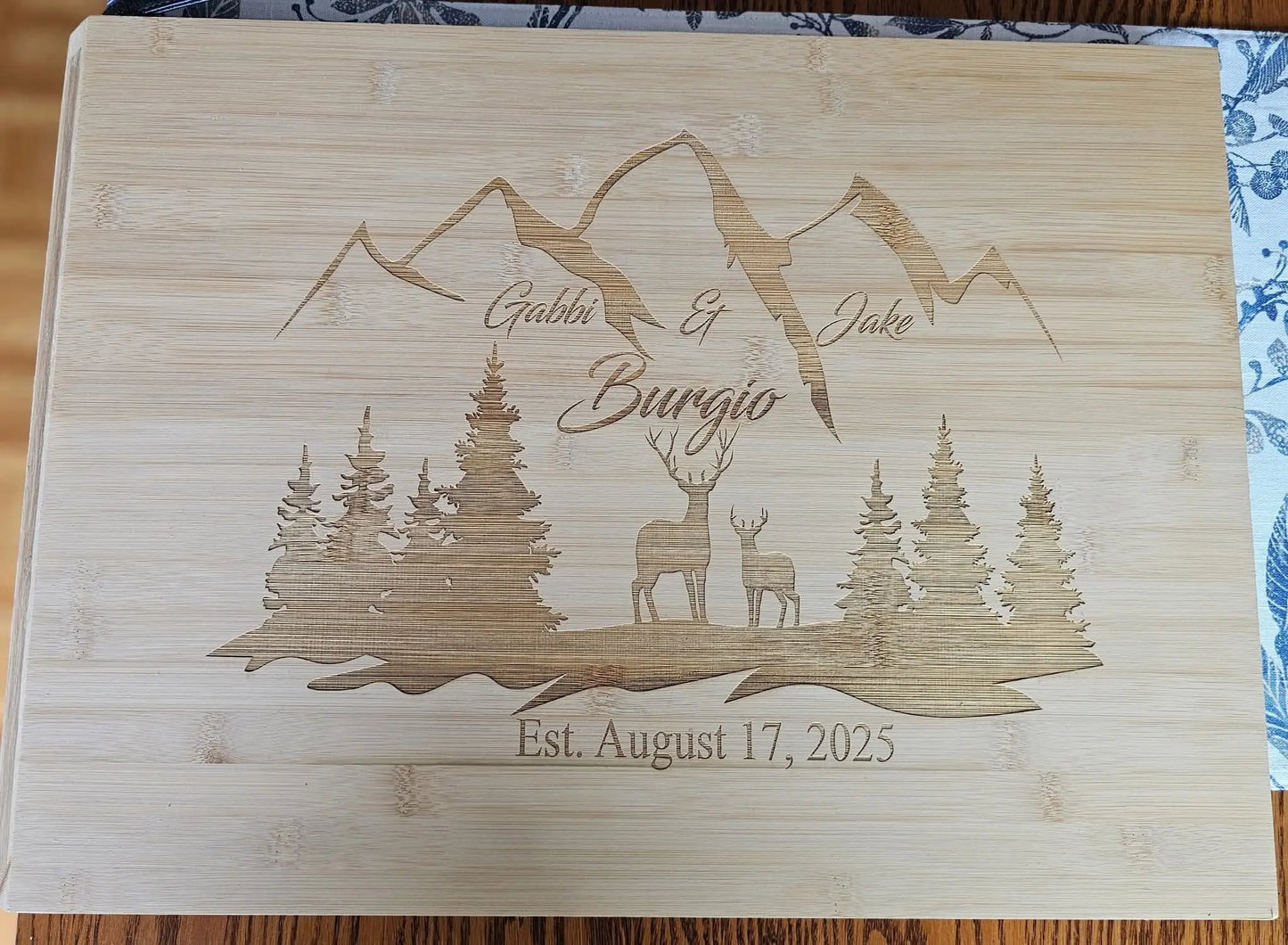 Custom Image Engraved Cutting Board – Photo or Artwork Engraving