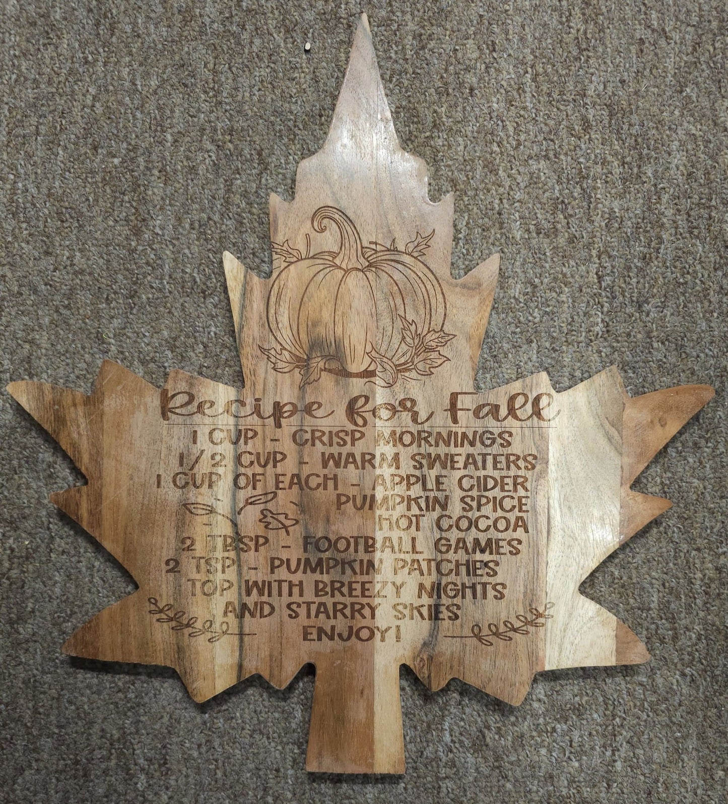 Recipie for Fall cutting board - cutting board - #tag1#