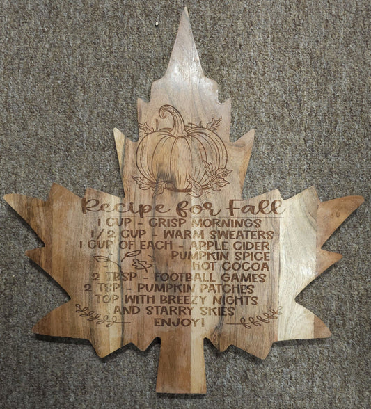 Recipie for Fall cutting board - cutting board - #tag1#