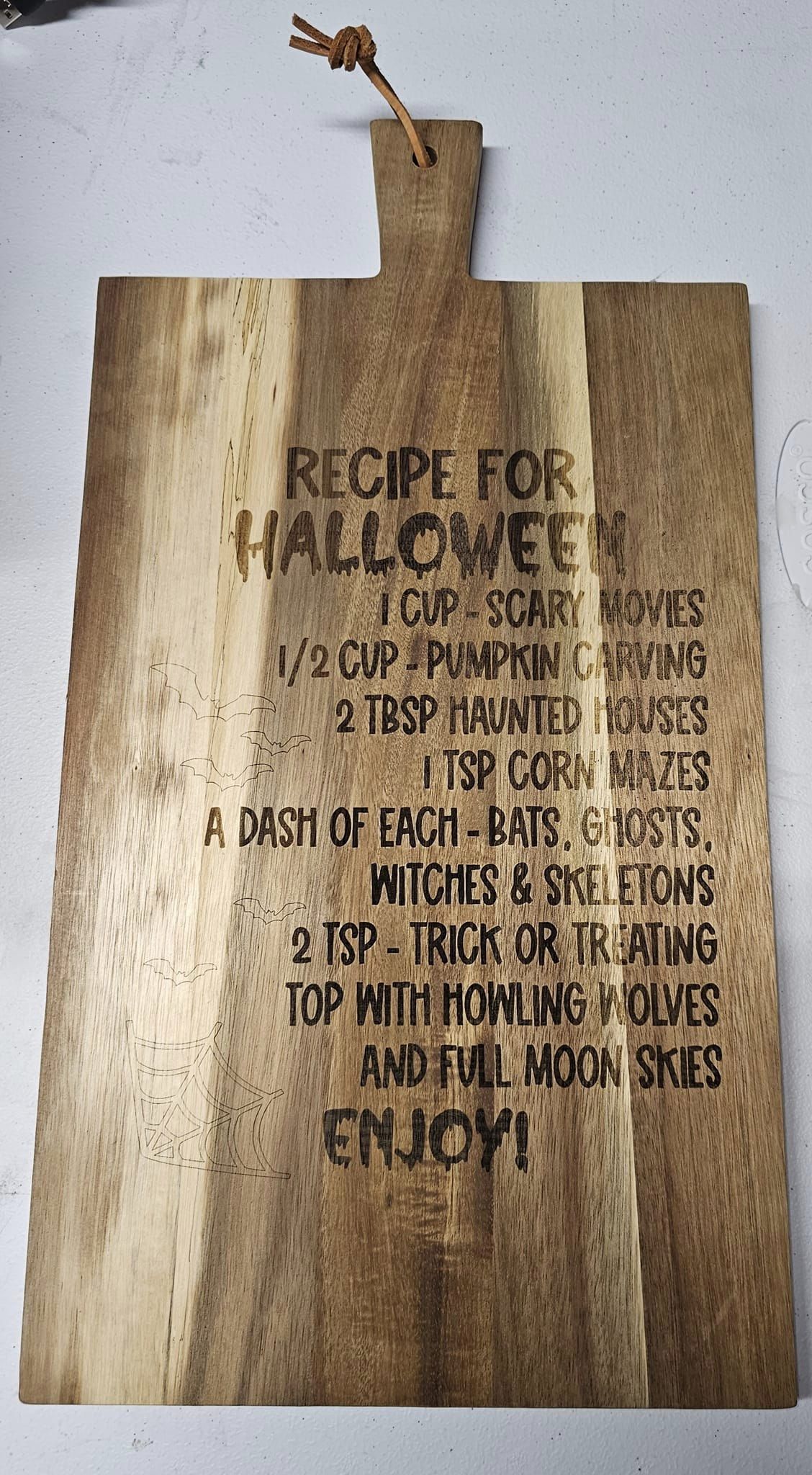 Recipie for Halloween cutting board - cutting board - #tag1#