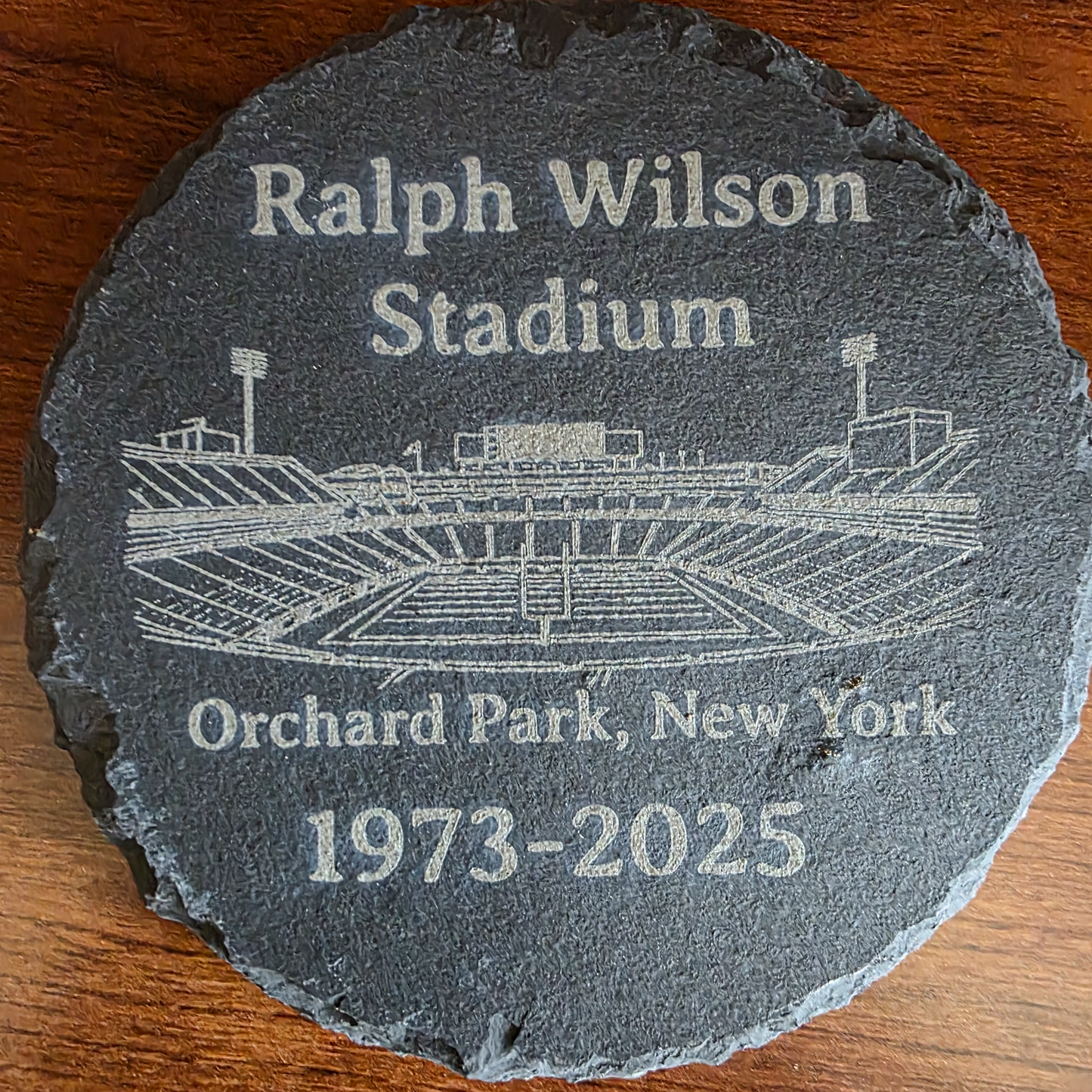 Ralph Wilson Stadium – Commemorative Slate Coaster Set (Set of 4)