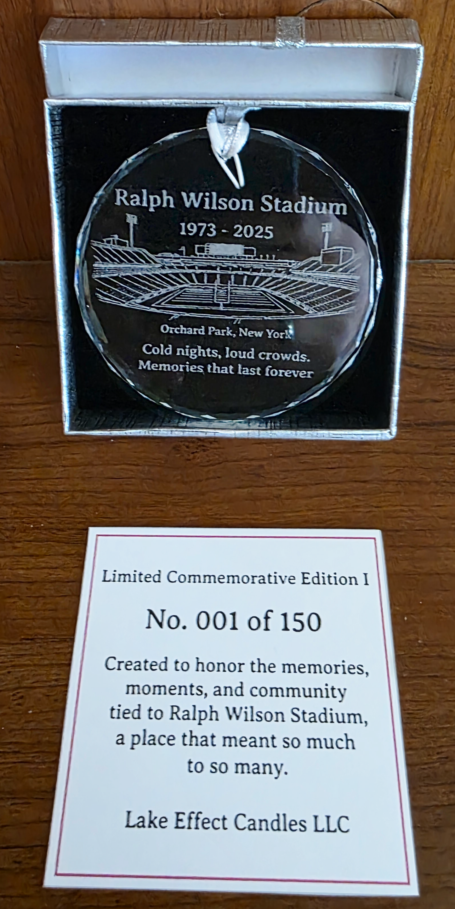 Ralph Wilson Stadium – Commemorative Crystal Ornament (1973–2025)