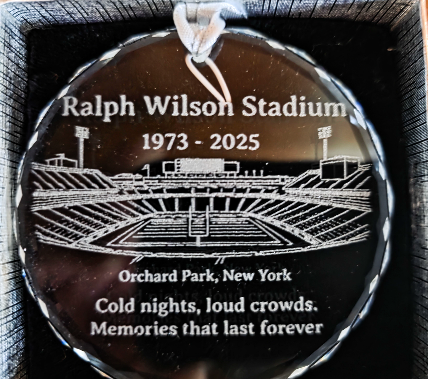 Ralph Wilson Stadium – Commemorative Crystal Ornament (1973–2025)