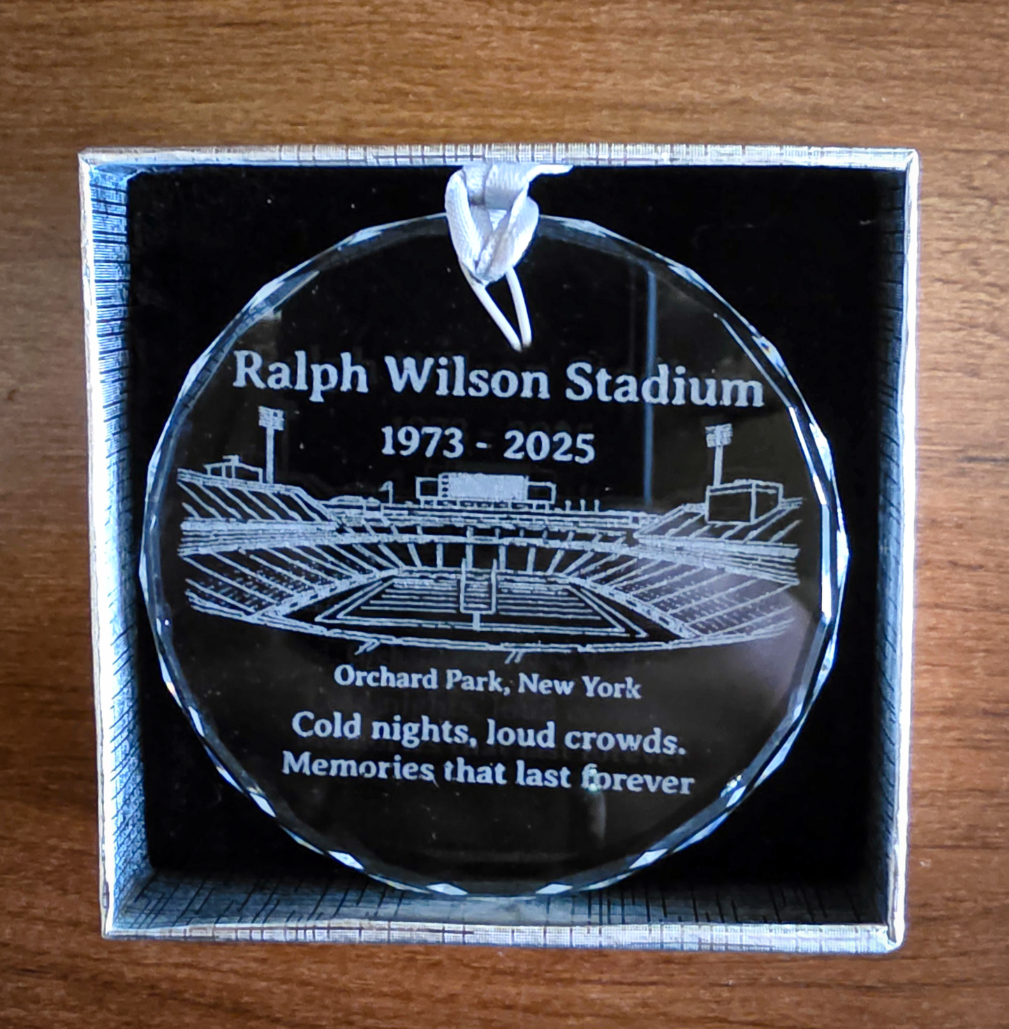 Ralph Wilson Stadium – Commemorative Crystal Ornament (1973–2025)