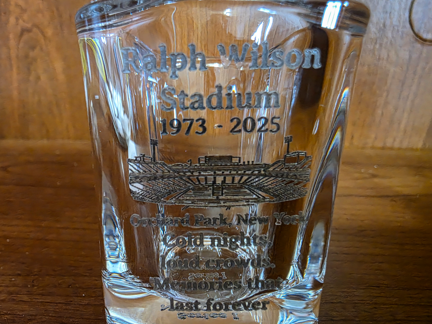 Ralph Wilson Stadium — Commemorative Shot Glass (Series I)